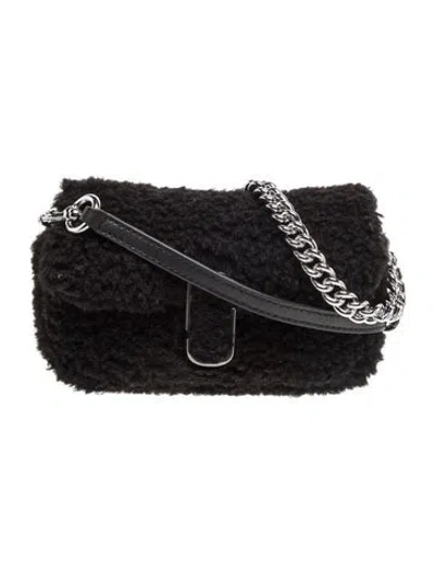 Pre-owned Marc Jacobs Faux Fur Crossbody Bag In Black