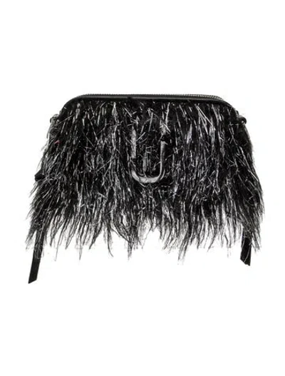 Pre-owned Marc Jacobs Faux Fur Crossbody Bag In Black