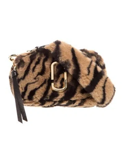Pre-owned Marc Jacobs Faux Fur Crossbody Bag In Brown