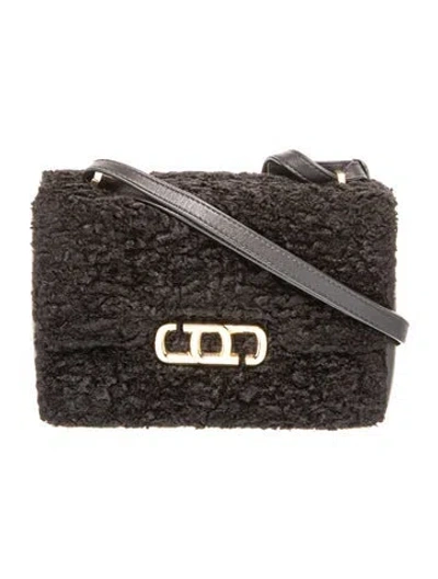 Pre-owned Marc Jacobs Faux Fur Shoulder Bag In Black