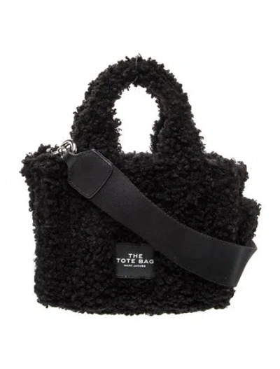 Pre-owned Marc Jacobs Faux Fur Shoulder Bag In Black