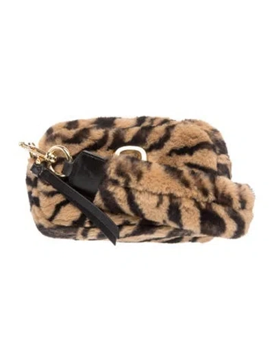 Pre-owned Marc Jacobs Faux Fur Shoulder Bag In Brown