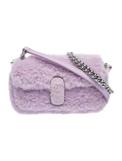 Pre-owned Marc Jacobs Faux Fur Shoulder Bag In Purple