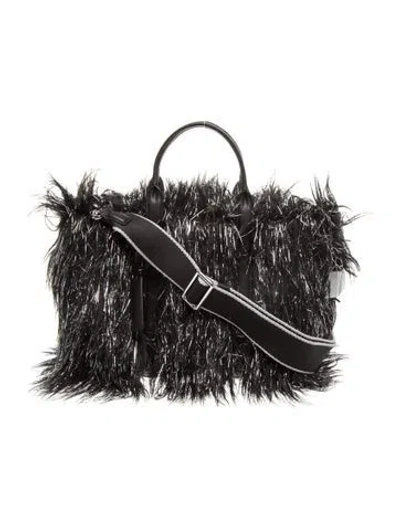 Pre-owned Marc Jacobs Faux Fur Shoulder Bag W/ Tags In Black
