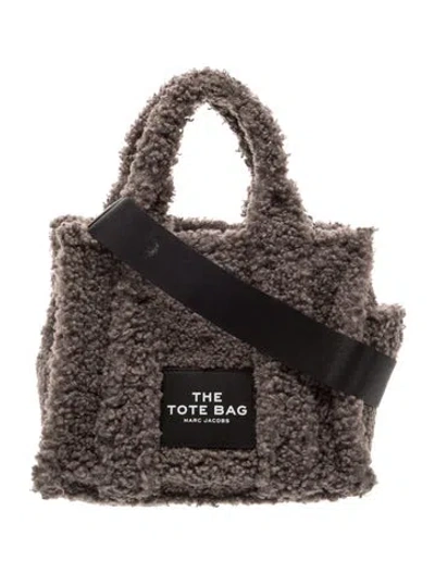 Pre-owned Marc Jacobs Faux Fur Top Handle Bag In Gray