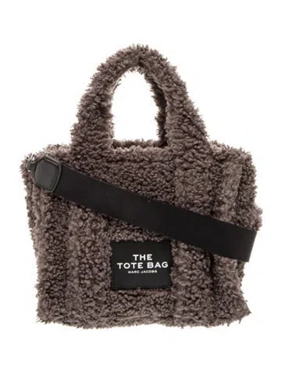 Pre-owned Marc Jacobs Faux Fur Top Handle Bag In Gray