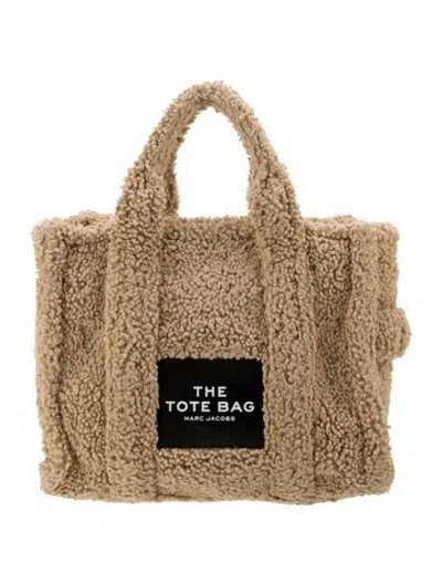 Pre-owned Marc Jacobs Faux Fur Top Handle Bag In Neutral