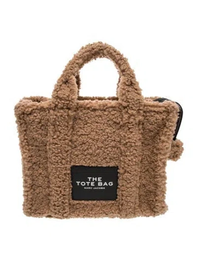 Pre-owned Marc Jacobs Faux Fur Top Handle Bag In Neutral