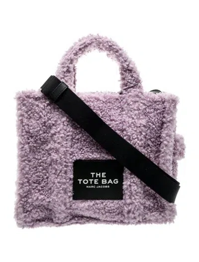 Pre-owned Marc Jacobs Faux Fur Top Handle Bag In Purple