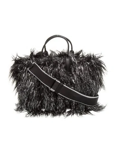 Pre-owned Marc Jacobs Faux Fur Top Handle Bag W/ Tags In Black