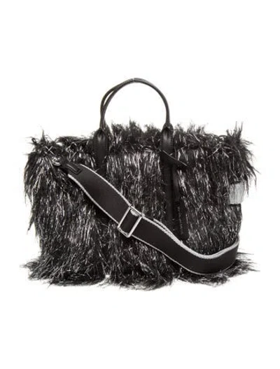 Pre-owned Marc Jacobs Faux Fur Top Handle Bag W/ Tags In Black