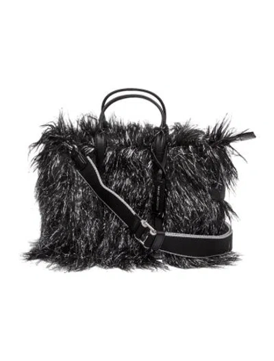 Pre-owned Marc Jacobs Faux Fur Top Handle Bag W/ Tags In Black