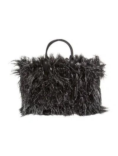 Pre-owned Marc Jacobs Faux Fur Top Handle Bag W/ Tags In Black