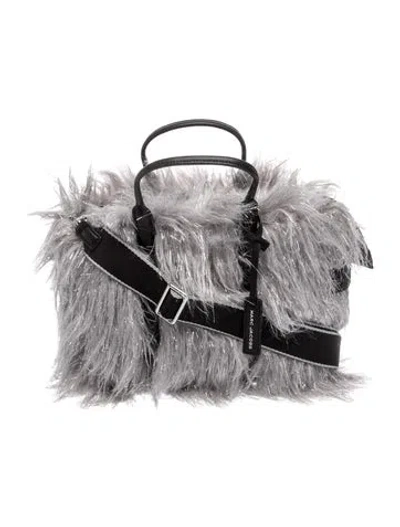 Pre-owned Marc Jacobs Faux Fur Top Handle Bag W/ Tags In Gray