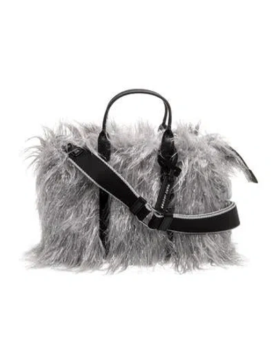 Pre-owned Marc Jacobs Faux Fur Top Handle Bag W/ Tags In Gray