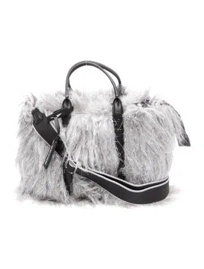 Pre-owned Marc Jacobs Faux Fur Top Handle Bag W/ Tags In White