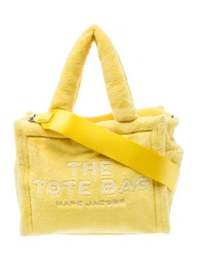 Pre-owned Marc Jacobs Faux Fur Top Handle Bag In Yellow
