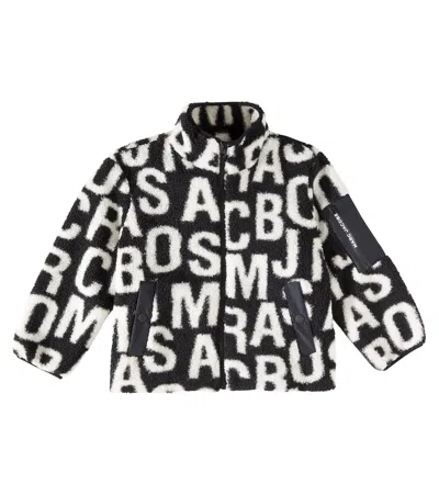 Marc Jacobs Kids' Logo Zip-up Fleece (4-12+ Years) In Black