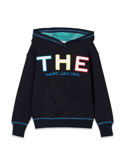 Marc Jacobs Kids' Felpa Con Cappuccio In Blue