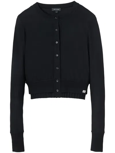 Marc Jacobs Ribbed-hem Wool Cardigan In Black