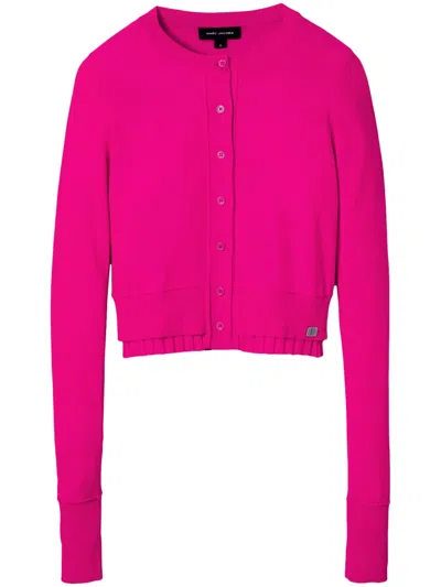 Marc Jacobs Ribbed-hem Wool Card In Pink