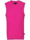 Marc Jacobs Ribbed-knit Wool Tank Top In Pink