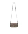 Marc Jacobs Chain Strap Pebbled Texture Shoulder Bag In Gray