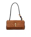 Marc Jacobs Caramel Suede The Quilted Mini Dual Shoulder Bag In Brown