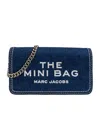 Marc Jacobs The Denim Chain Dark Wash Mini Cross-body Bag In Blue