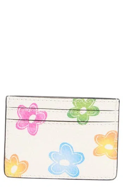 Marc Jacobs Floral Card Case In Orange