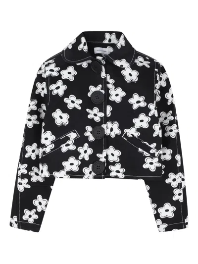 Marc Jacobs Kids' Floral-print Button-fastening Jacket In Multi