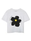 Marc Jacobs Floral Print Cotton T-shirt In White