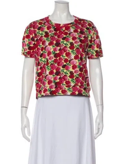 Pre-owned Marc Jacobs Floral Print Crew Neck T-shirt In Multi
