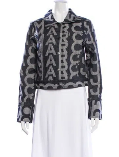Pre-owned Marc Jacobs Floral Print Evening Jacket W/ Tags In Blue