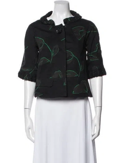 Pre-owned Marc Jacobs Floral Print Jacket In Black/grey