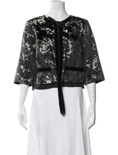 Pre-owned Marc Jacobs Floral Print Jacket W/ Tags In Black