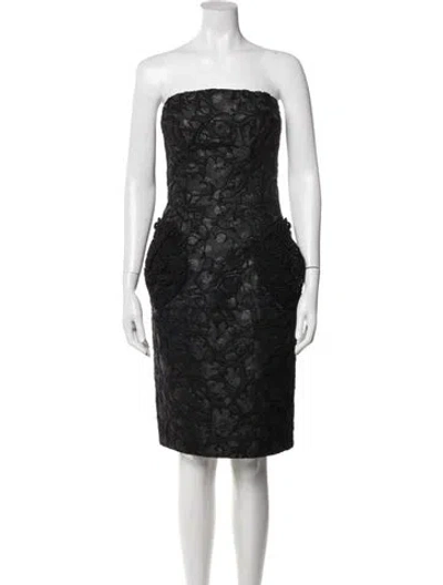 Pre-owned Marc Jacobs Floral Print Knee-length Dress In Black