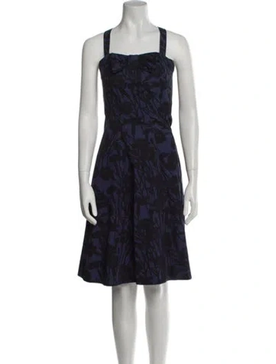 Pre-owned Marc Jacobs Floral Print Knee-length Dress In Blue