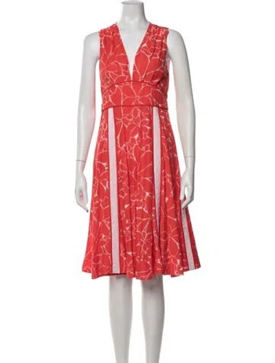 Pre-owned Marc Jacobs Floral Print Knee-length Dress In Red