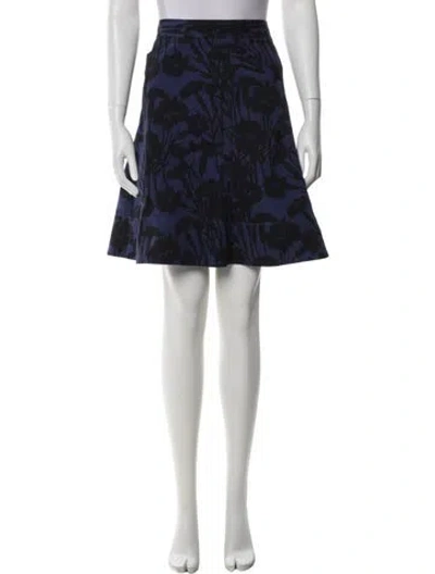 Pre-owned Marc Jacobs Floral Print Knee-length Skirt In Blue