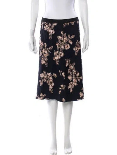 Pre-owned Marc Jacobs Floral Print Knee-length Skirt In Blue