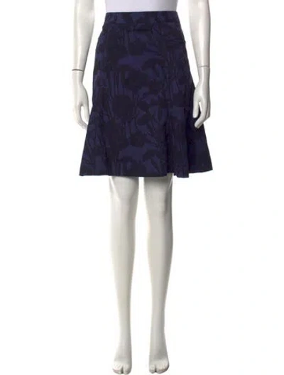 Pre-owned Marc Jacobs Floral Print Knee-length Skirt In Blue