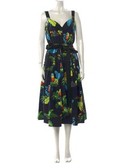 Pre-owned Marc Jacobs Floral Print Midi Length Dress In Multi