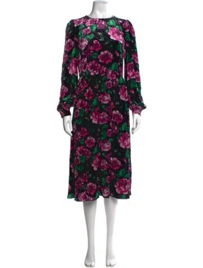 Pre-owned Marc Jacobs Floral Print Midi Length Dress In Multi