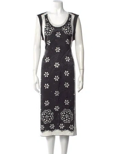 Pre-owned Marc Jacobs Floral Print Midi Length Dress W/ Tags In Multi