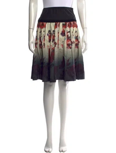 Pre-owned Marc Jacobs Floral Print Midi Length Skirt In Neutrals