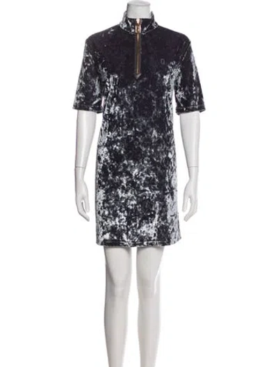 Pre-owned Marc Jacobs Floral Print Mini Dress In Gray