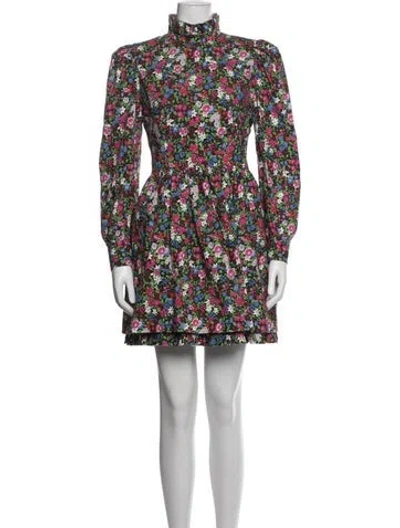Pre-owned Marc Jacobs Floral Print Mini Dress In Multi