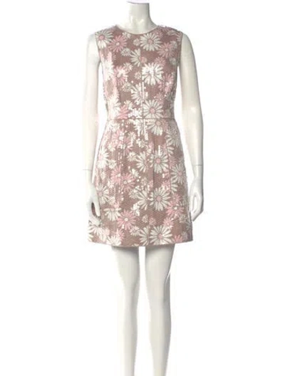 Pre-owned Marc Jacobs Floral Print Mini Dress In Pink
