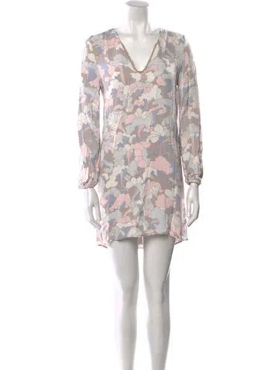 Pre-owned Marc Jacobs Floral Print Mini Dress In Pink